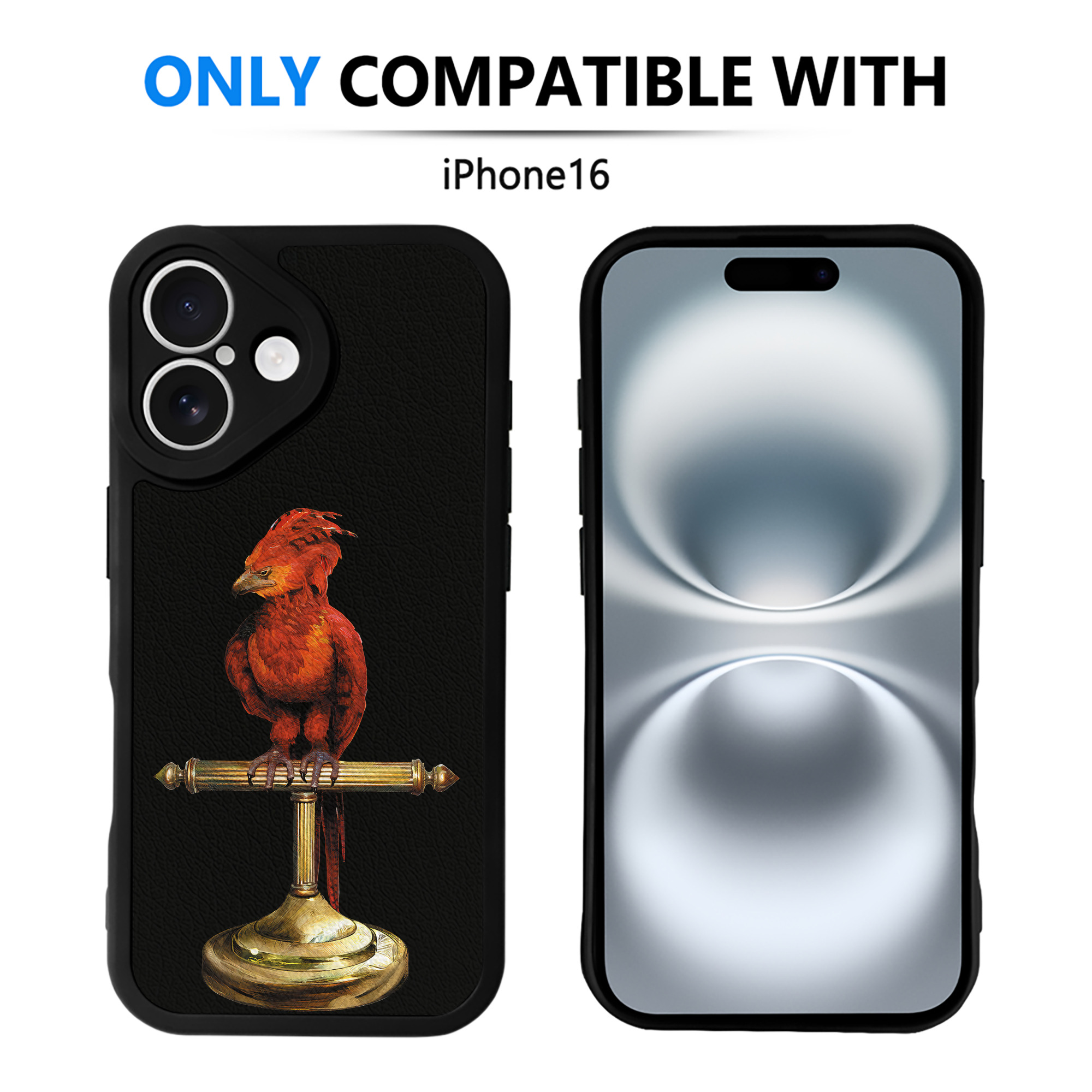 （画像用） Harry Potter ハリー・ポッターシリーズ 【iPhone 16シリーズ対応】シリコンスマホケース（レザー調） 材質：シリコン